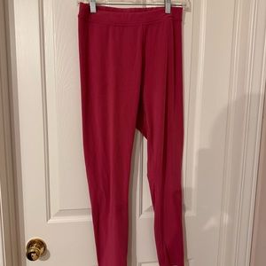 Alo ribbed pink set size Large